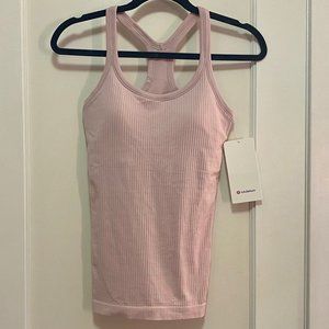 NWT Lululemon Ebb To Street Tank in Misty Pink